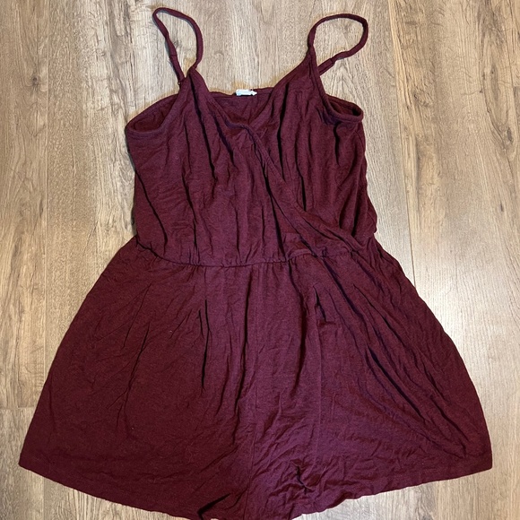 Garage Pants - Burgundy Romper